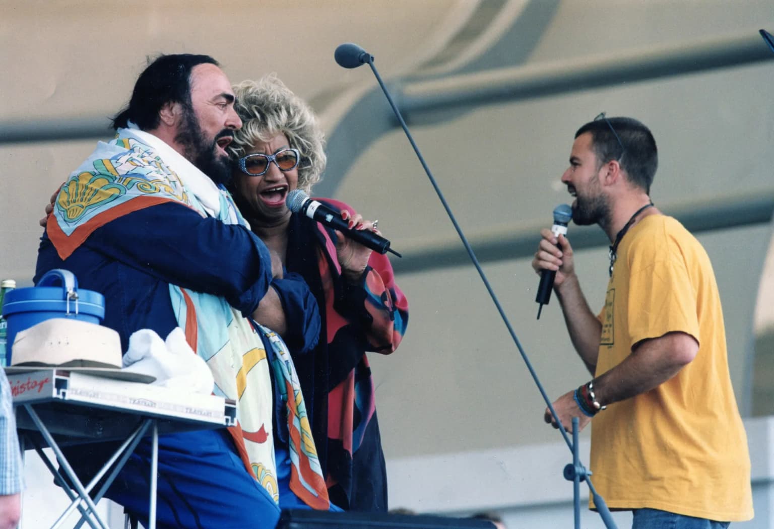Celia Cruz y Pavarotti